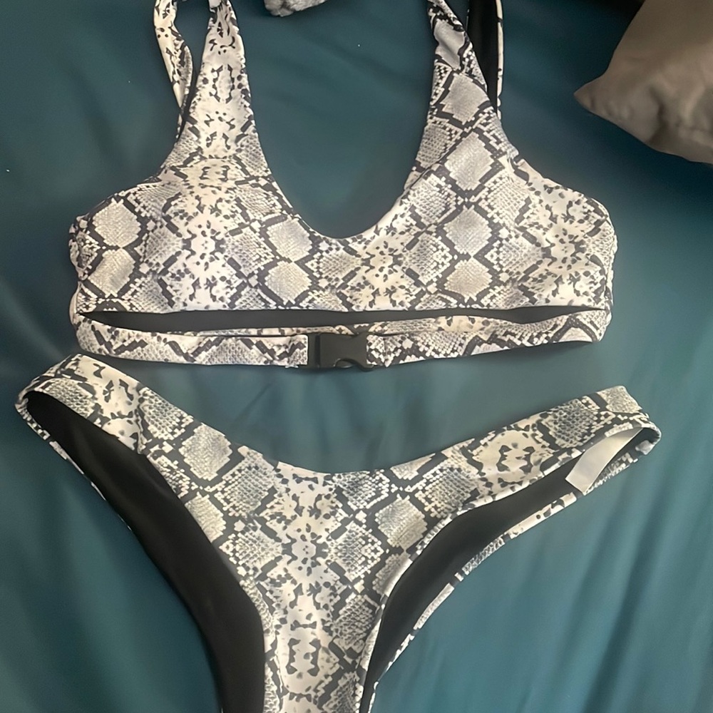Snake skin bathing suit